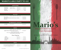 Mario`s South Menu