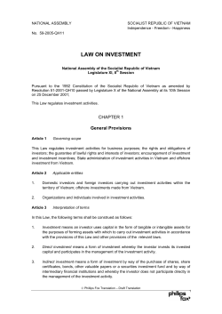 NATIONAL ASSEMBLY - World Trade Organization