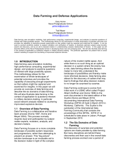 MODSIM World 2010: Data Farming and Defense Applications
