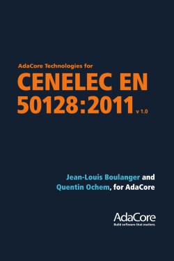 AdaCore Technologies for CENELEC EN 50128:2011