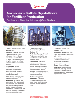 Ammonium Sulfate Production Case Studies