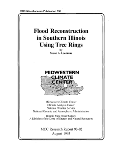Flood reconstruction in southern Illinois using tree rings. Champaign