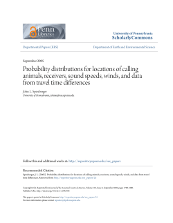 Probability distributions for locations of calling animals, receivers