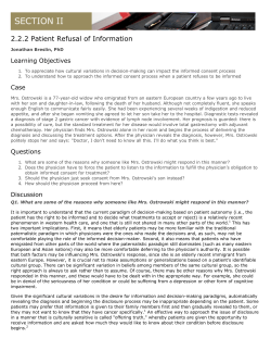 Patient Refusal of Information - The Royal College of Physicians and