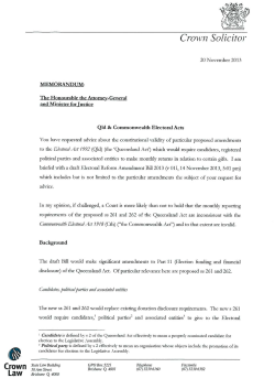 Crown Solicitor - Queensland Parliament
