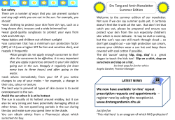 Drs Tang and Amin Newsletter Summer Edition LATEST NEWS We