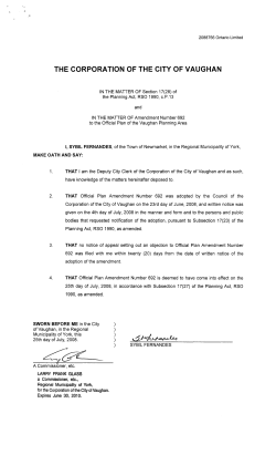 OPA 692 - the City of Vaughan