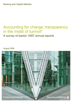 Accounting for change: transparency in the midst of turmoil*