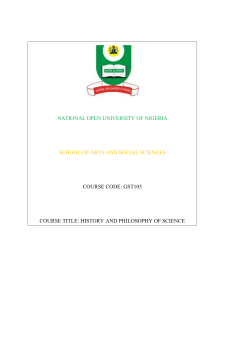GST105 - National Open University of Nigeria