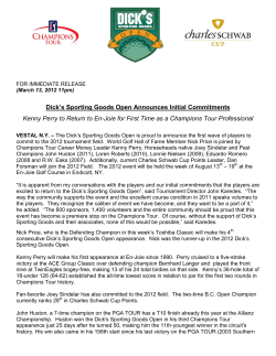 Kenny Perry to play in 2012 Dick`s Sporting Goods Open