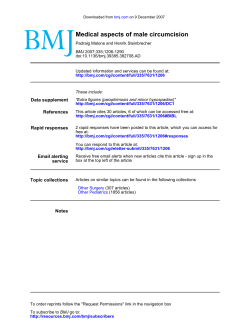 Medical aspects of male circumcision