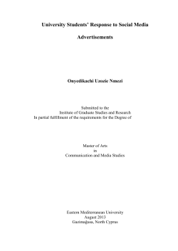 University Students` Response to Social Media Advertisements