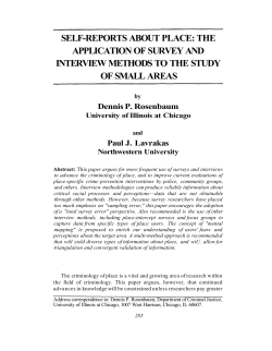 self-reports about place: the application of survey and interview