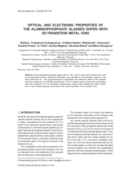 optical and electronic properties of the aluminophosphate glasses