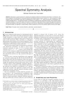 Spectral Symmetry Analysis