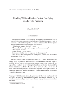 Reading William Faulkner`s As I Lay Dying as a Poverty Narrative