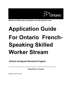 ontario french- speaking skilled worker stream