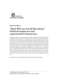 Political employees and representative democracy