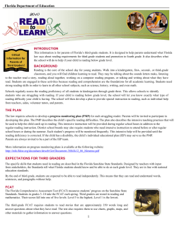 2010 Read to Learn - Florida Department Of Education