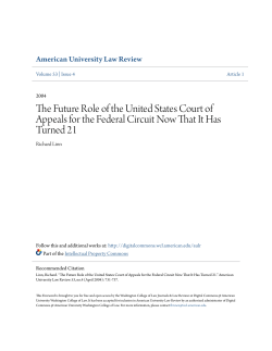 The Future Role of the United States Court of Appeals for the