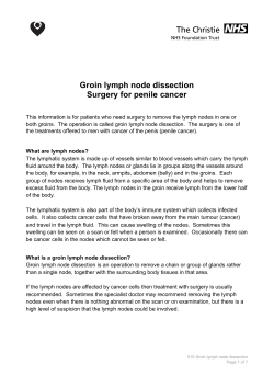 Groin Lymph Node Dissection (Surgery for penile cancer)