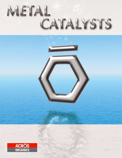 Catalysts for Organic Chemistry brochure
