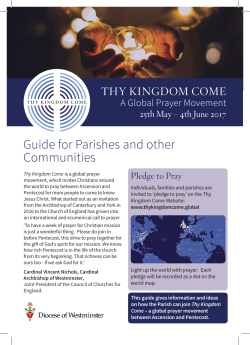 Parish Leaflet - Thy Kingdom Come