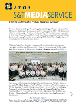 DOST-FIC Most Innovative Products Recognized by Industry