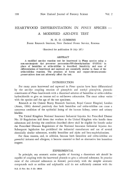 heartwood differentiation in pinus species &mdash; a