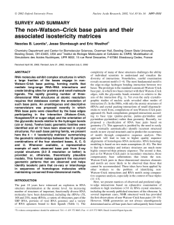 The non-Watson&plusmn;Crick base pairs and their