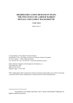 higher education demand in spain: the influence of labour