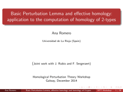 Basic Perturbation Lemma and effective homology: application to