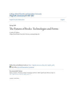 The Futures of Books: Technologies and Forms