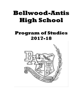 Program of Studies 2017-18 - Bellwood