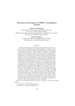 Dynamical Emergence of FRW Cosmological Models