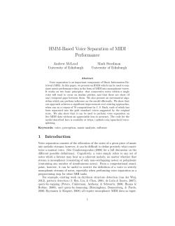 HMM-Based Voice Separation of MIDI Performance