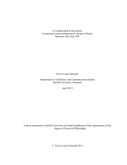 A Countercultural Movement: Examining Carolee