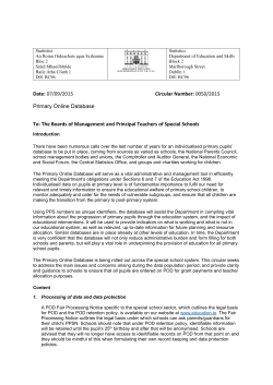 Primary Online Database - Special Schools