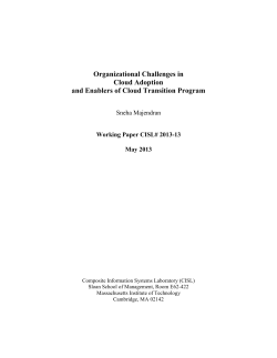 Organizational Challenges in Cloud Adoption and Enablers of