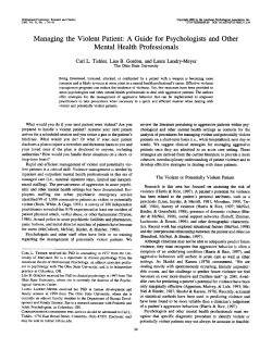 Managing the Violent Patient