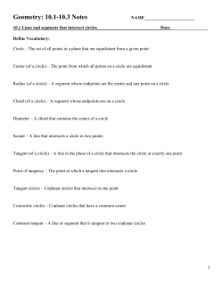Geo Notes 10.1-10.3