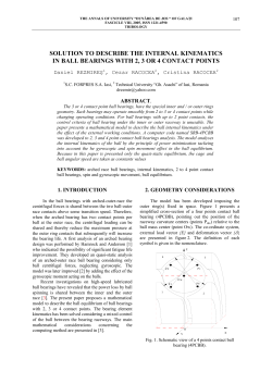 solution to describe the internal kinematics in ball bearings with 2, 3