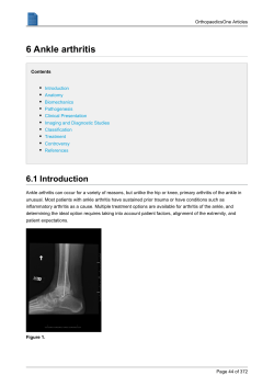 6 Ankle arthritis