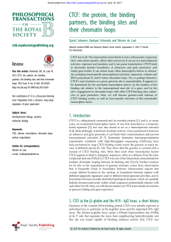 CTCF: the protein, the binding partners, the binding sites and their
