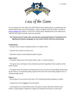 Laws of the Game - Tacoma Soccer Center