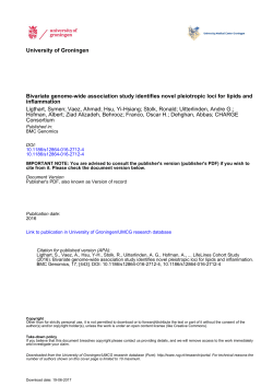 Bivariate genome-wide association study identifies novel pleiotropic