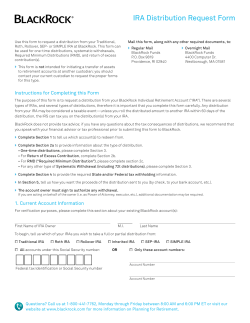 IRA Distribution Request Form