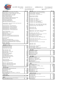JAN 2015 PRICE LIST Page 1 of 5