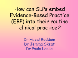 How Can SLPs Embed Evidence-Based Practice