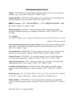Multi-language Interpreter Services English: ATTENTION: If you